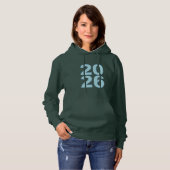 Dames Pullover Hoodie diep bos GOED JAAR 26 (Voorkant volledig)