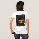 Dames Queen Logo T-Shirt | Royal Crown Design Te (Achterkant volledig)