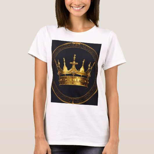 Dames Queen Logo T-Shirt | Royal Crown Design Te (Voorkant)