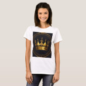 Dames Queen Logo T-Shirt | Royal Crown Design Te (Voorkant volledig)