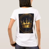 Dames Queen Logo T-Shirt | Royal Crown Design Te (Achterkant)
