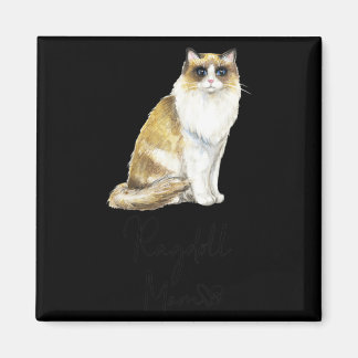 Dames Ragdoll Moeder Mooie Kat Moeder Kitten Meisj Magneet
