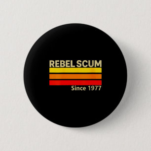 Dames Rebel S Sinds 1977 Clic Retro Iconieke Vinta Ronde Button 5,7 Cm