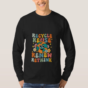 Dames Recycle Hergebruik Vernieuwen Heroverwegen G T-shirt