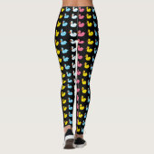 Dames Regenboog Eend Leggings (Achterkant)