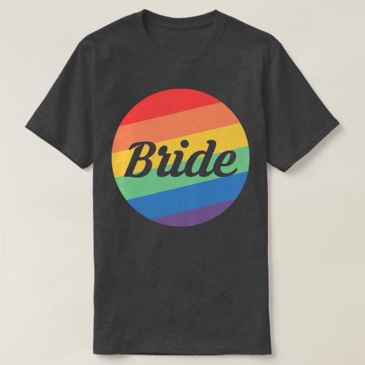 Dames Regenboog Kleuren Bruid LGBT Premium T-shirt (Design voorkant)