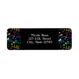 Dames Regenboog LOL Verjaardagsfeest Adreslabels Etiket