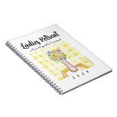 Dames Retreat ontwerp met bloemen op een tafel Notitieboek (Rechterzijde)