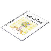 Dames Retreat ontwerp met bloemen op een tafel Notitieboek (Linkerzijde)