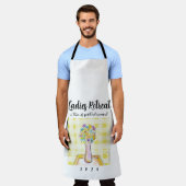 Dames Retreat ontwerp met bloemen op een tafel Schort (Gedragen)