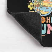 Dames retro afscheid cafetaria hallo zomer strand muismat (Hoek)