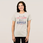 Dames Retro Dames Kamala Harris Kat Vrouw Tri-Blend Shirt (Voorkant volledig)