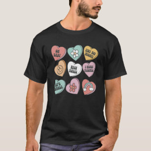 Dames Retro Groovy Hart Snoep NICU Verpleegster Va T-shirt
