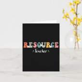 Dames Retro Groovy Resource Leraar Waardering Kaart (Gele Bloem)