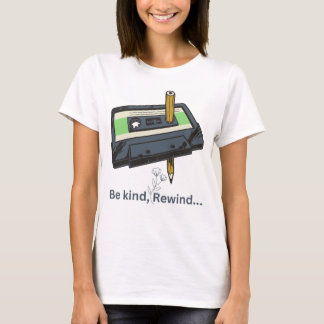 dames retro stijl bedrukte t-shirt "Wees aardig..s