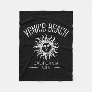 Dames Retro Venice Beach Californië Vakantie Fleece Deken