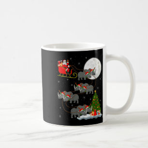 Dames Rhino Kerstman slee van vliegende grappige m Koffiemok