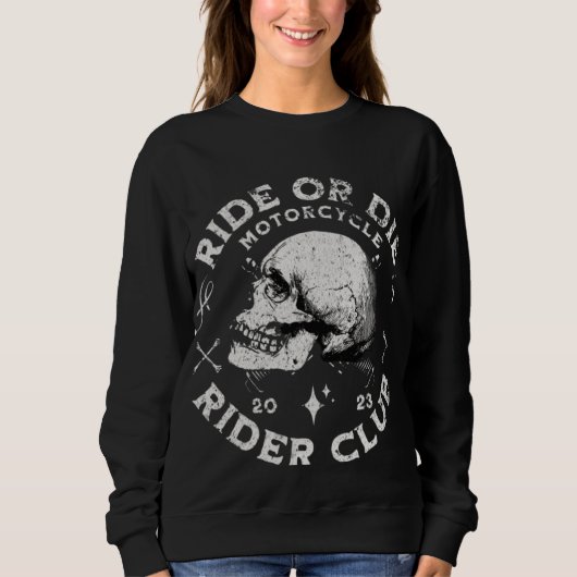 Dames Ride or Die Motorclub Trui (Voorkant)