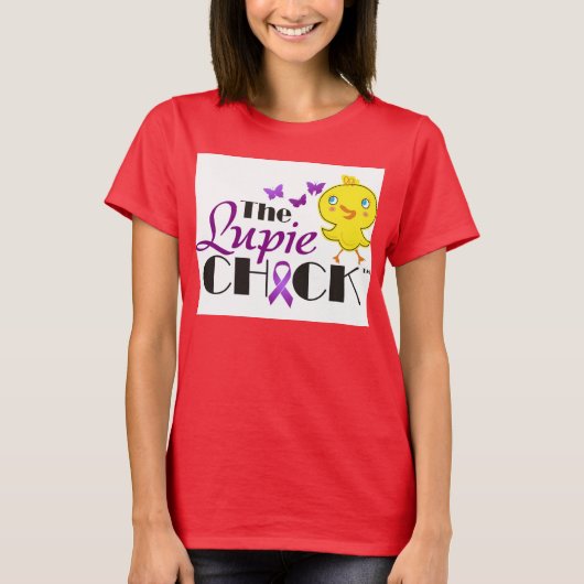 Dames Ringer Lupie Chick T-Shirt (Voorkant)