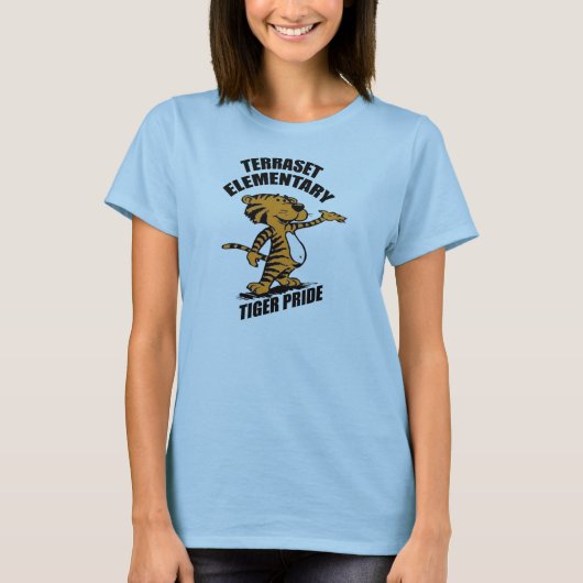 Dames Ringer Terraset Tiger T-Shirt (Voorkant)