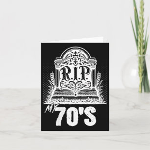 Dames Rip 70er jaren grappige grafsteen citaat zev Kaart