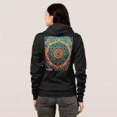 Dames rits trui met capuchon hoodie (Achterkant volledig)