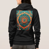 Dames rits trui met capuchon hoodie (Achterkant)