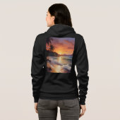 Dames ritsjack met capuchon hoodie (Achterkant volledig)