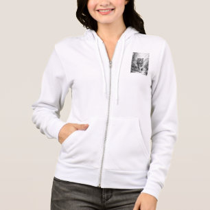 Dames ritsjack met capuchon hoodie