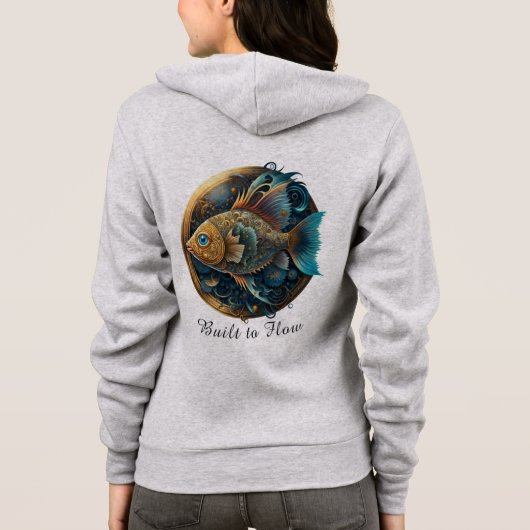 Dames ritskaptrui hoodie (Achterkant)