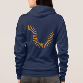 Dames ritssluiting hoodie - Logomerk en ontwerp op (Achterkant)