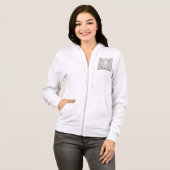 Dames ritsvest met capuchon hoodie (Voorkant volledig)