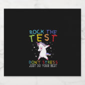 Dames Rock De Test Funny School Professor Leraar Sparkling Wijnetiket (Enkel label)