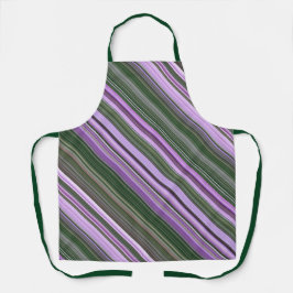 Dame's Rockets Paarse en Groene Streep Schort