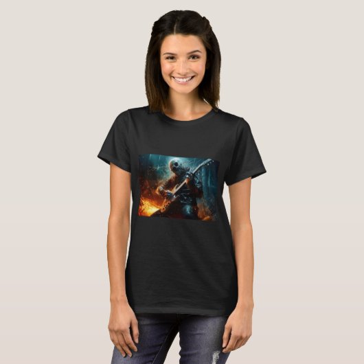 Dames rockin zombie t-shirt (Voorkant volledig)