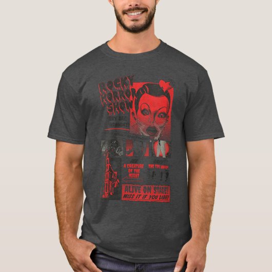 Dames Rocky Horror Show Leeft op het podium Collag T-shirt (Voorkant)