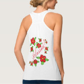 Dames Rode Bloemen Gezegende Tank-Top Tanktop (Achterkant)