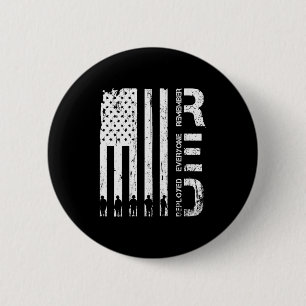 Dames Rode Remember Everyone Deployed Militair Vri Ronde Button 5,7 Cm