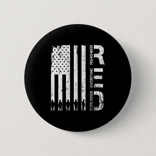 Dames Rode Remember Everyone Deployed Militair Vri Ronde Button 5,7 Cm (Voorkant)