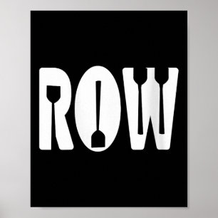 Dames Roei Peddel Minimalistische Bemanning Team E Poster