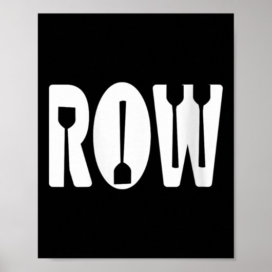 Dames Roei Peddel Minimalistische Bemanning Team E Poster (Voorkant)