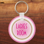 Dames Room Roze Sleutelhanger (Voorkant)