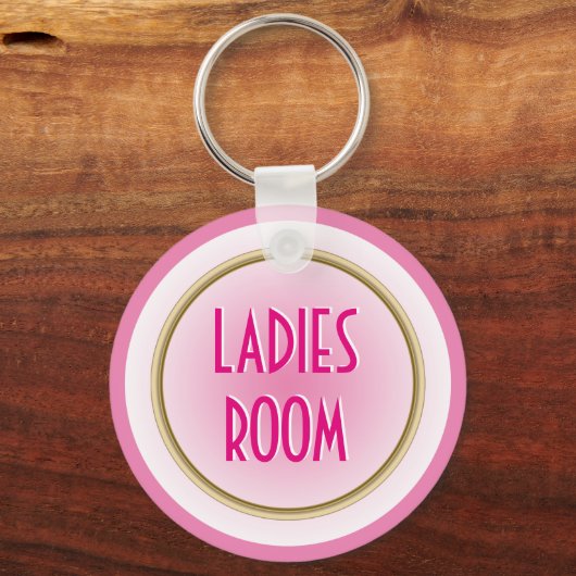 Dames Room Roze Sleutelhanger (Voorkant)