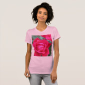 DAMES ROOS DUBBELZIJDIG T-SHIRT (Voorkant volledig)
