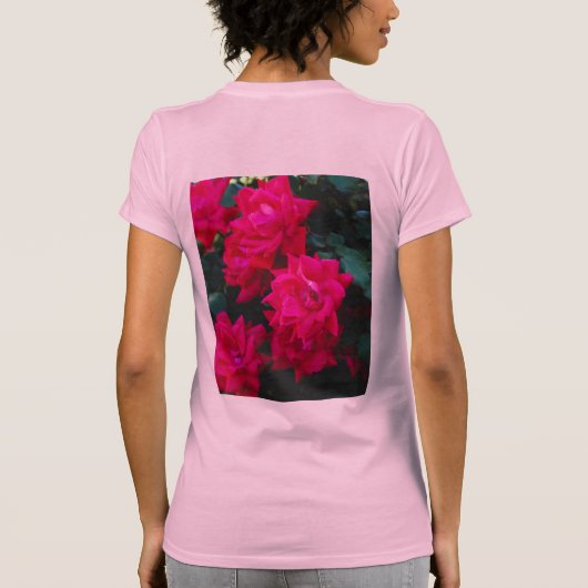 DAMES ROOS DUBBELZIJDIG T-SHIRT (Achterkant)