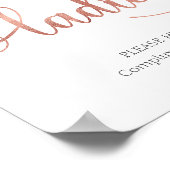 "Dames" roos gouden badbadkuip Wuwtbord Poster (Hoek)