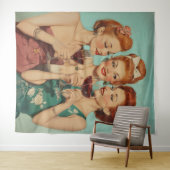  dames roosteren met wijn wandkleed (In Situ (horizontaal))