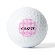 Dames roze Argyle Golf Balls
