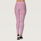 Dames Roze en Paarse Gestreepte Leggings (Achterkant)