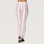 Dames roze en witte streep leggings (Achterkant)